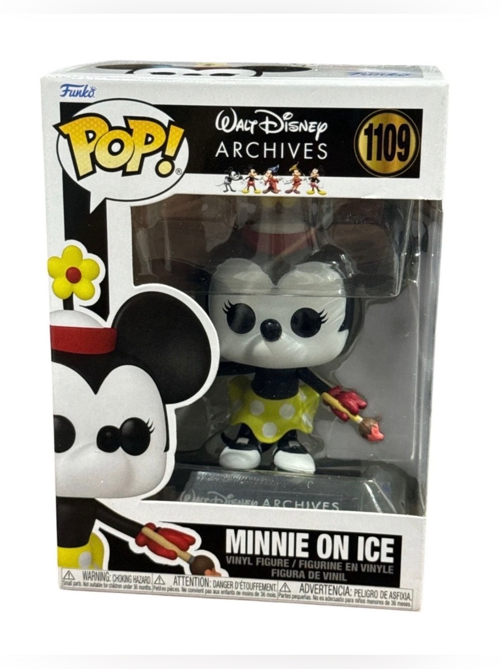 Funko Minnie on Ice Vinyl Figure - Black, White, Yellow & Red